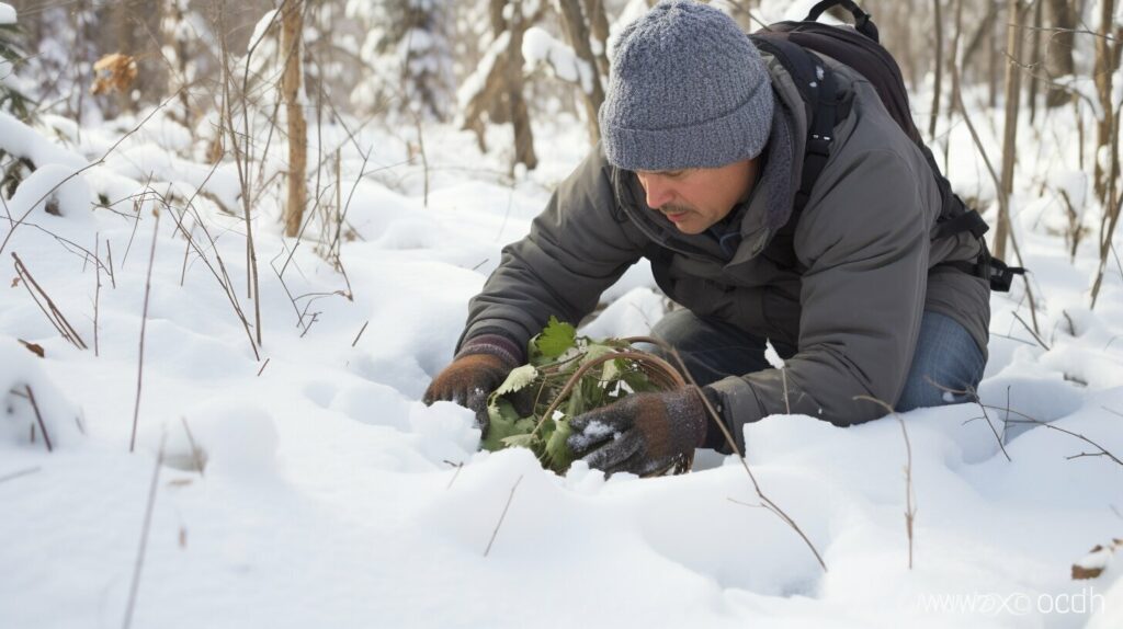 Snow Foraging Techniques