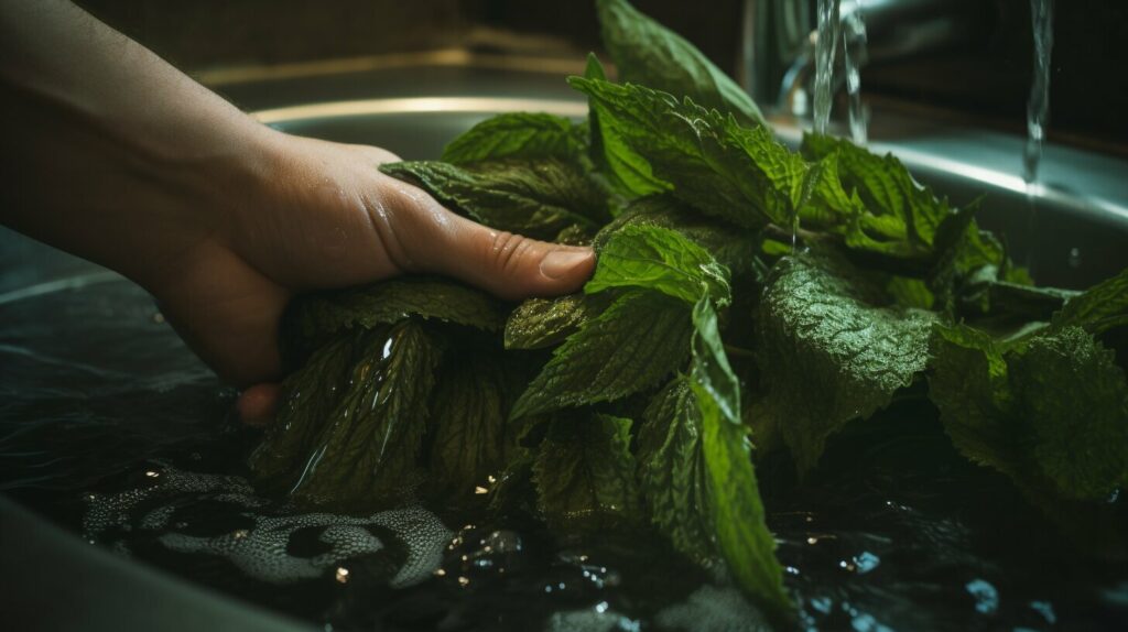 Step-by-step stinging nettles preparation