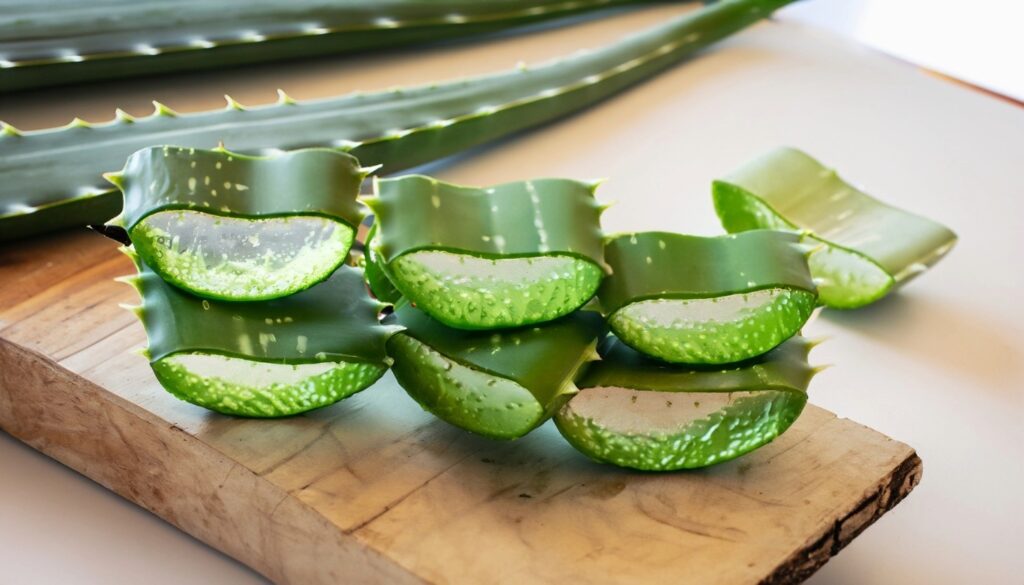 aloe vera plant table