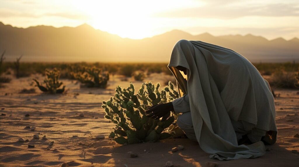 foraging in the desert