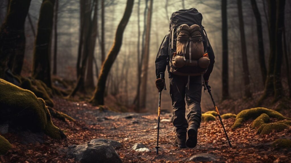 hiking in snake infested woods