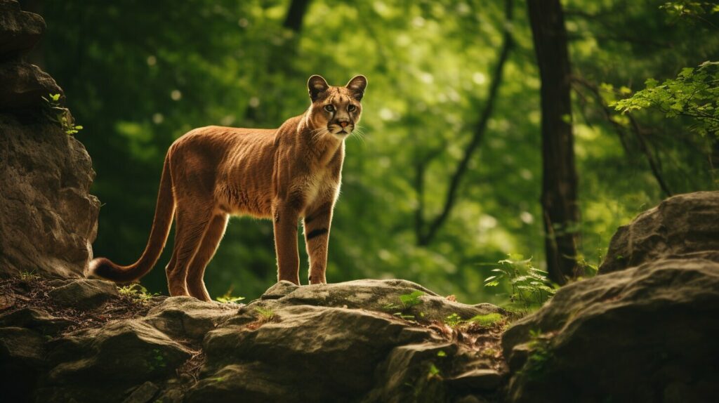 mountain lion in its habitat