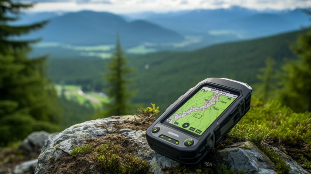 GPS device on a trail