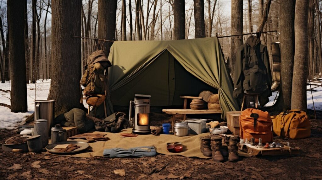 Survival equipment essentials for shelter and warmth