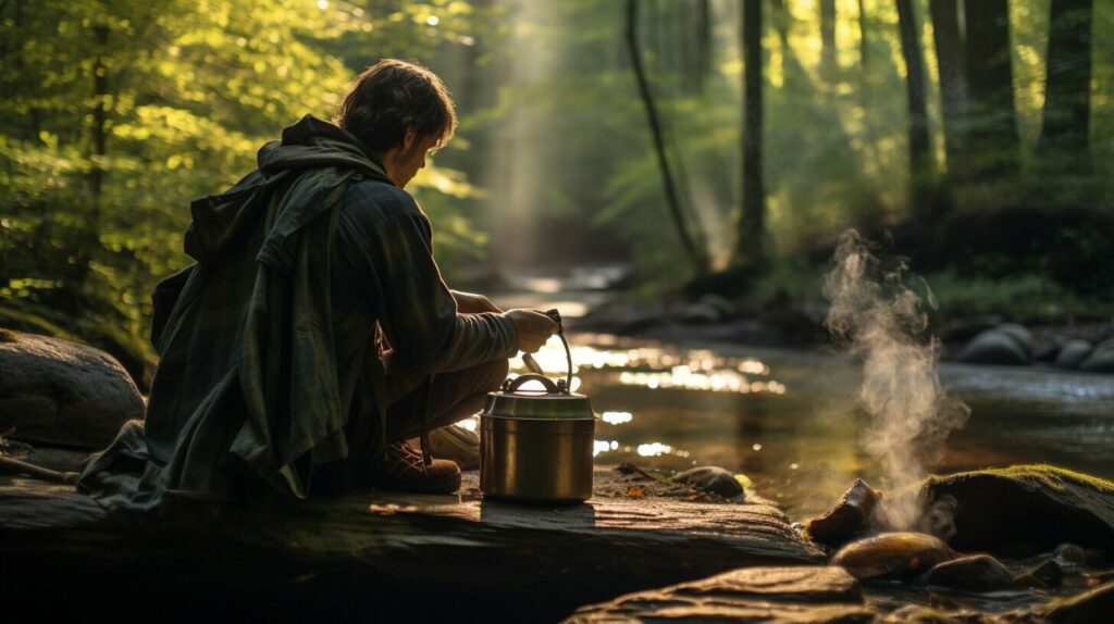 purifying water while camping