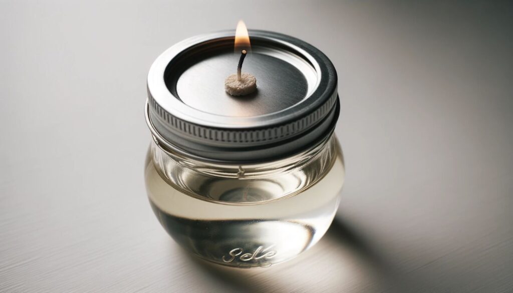 DIY oil lamp wick holder