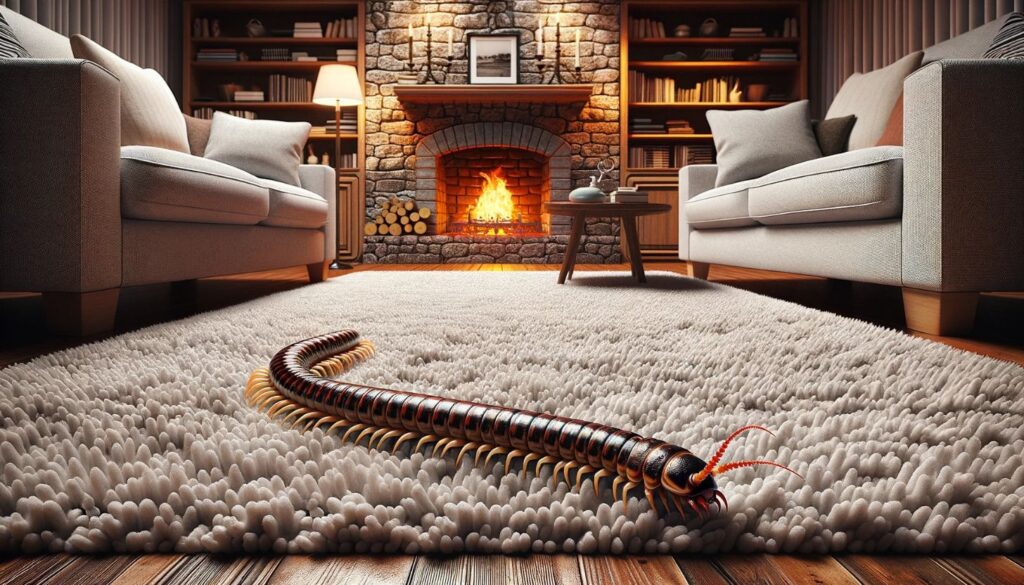 centipede in living room