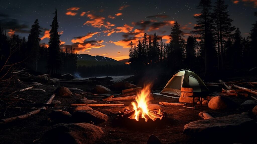 outdoor camping fire