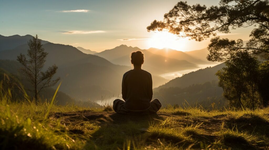 outdoor meditation for psychological and emotional resilience