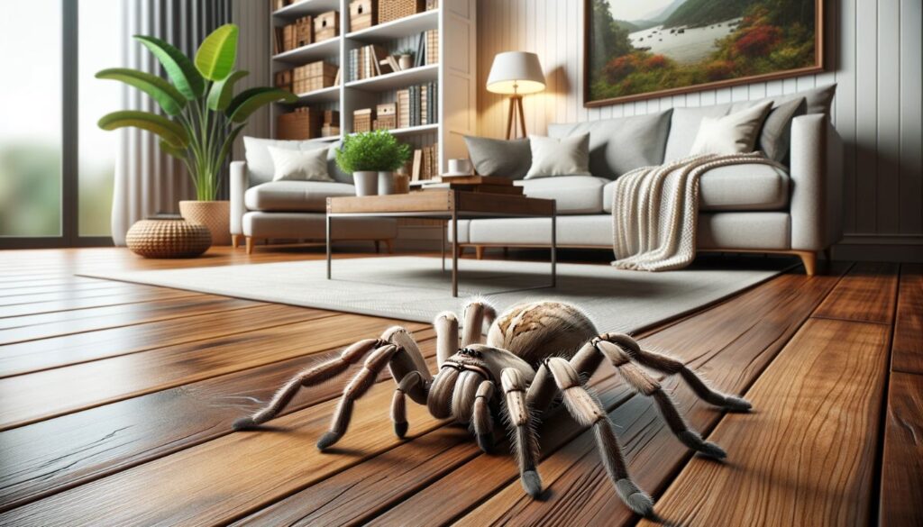 spider in living room