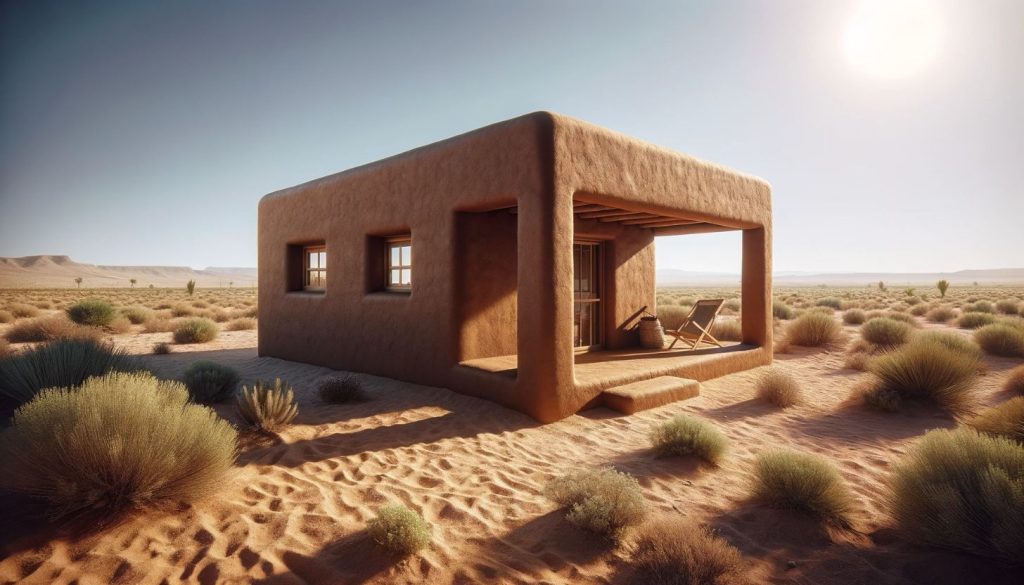 Efficient permanent shelter in the desert