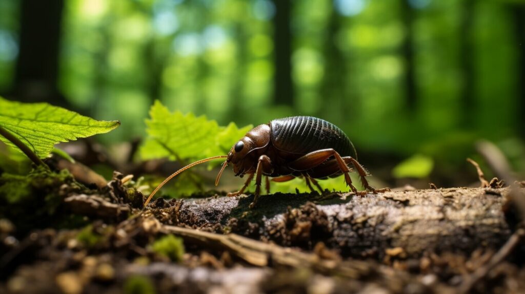 bug foraging for survival