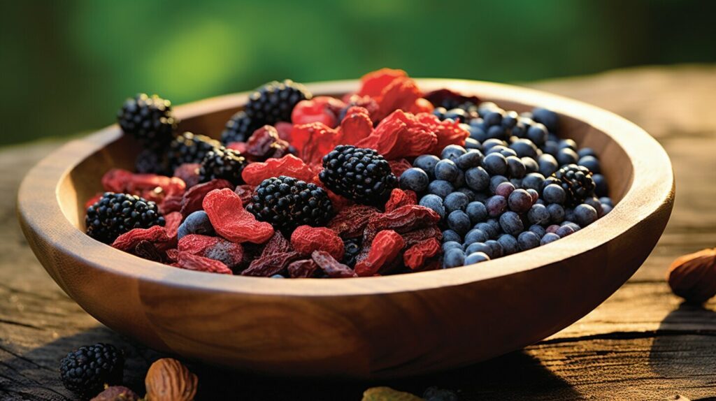 dehydrated wild berries