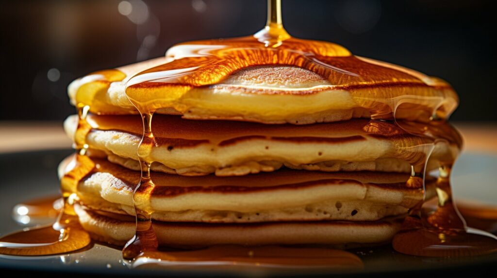 pancakes with maple syrup