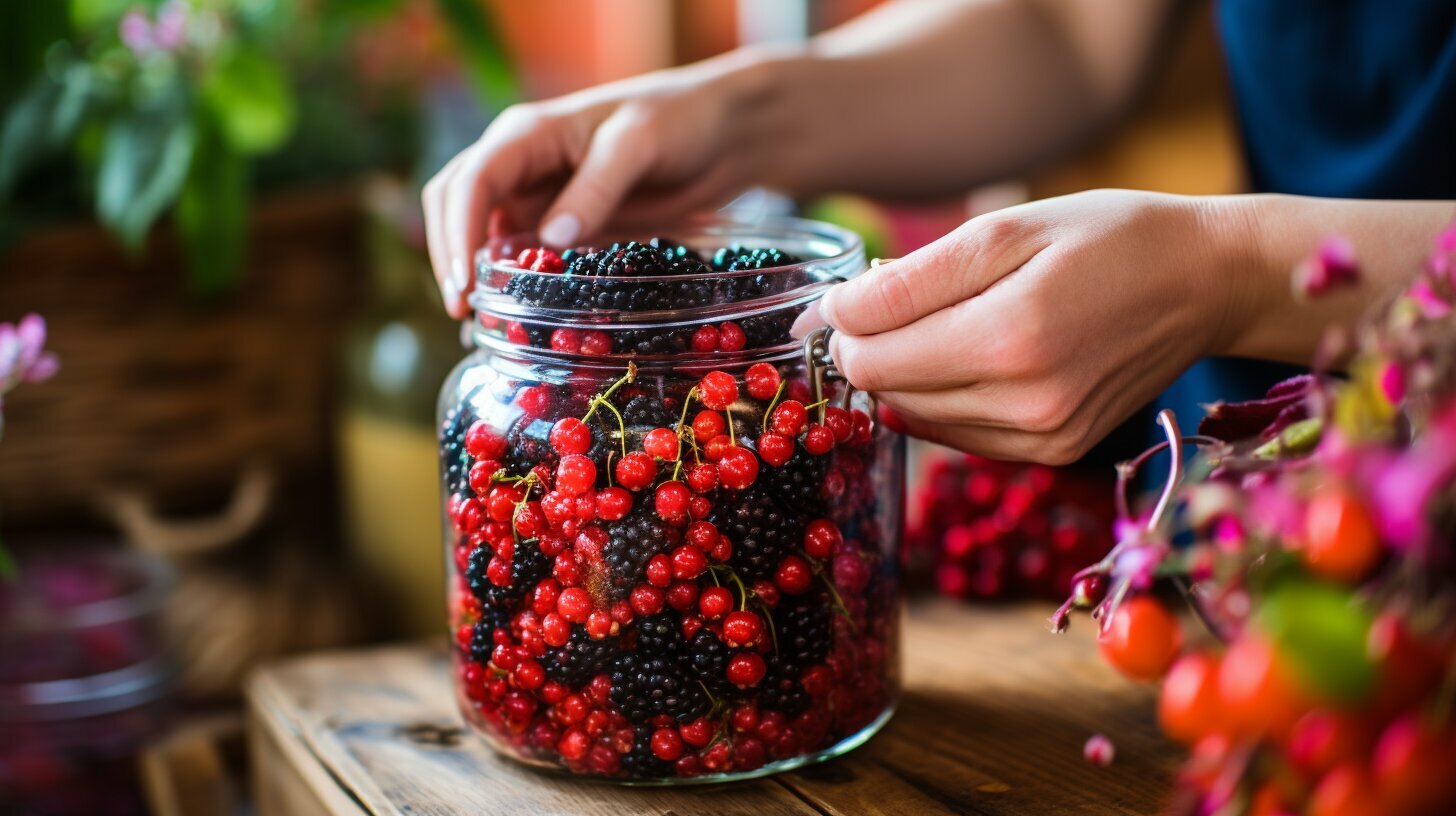preserving wild berries