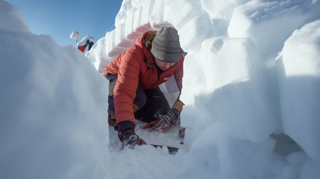 quinzees for winter shelters