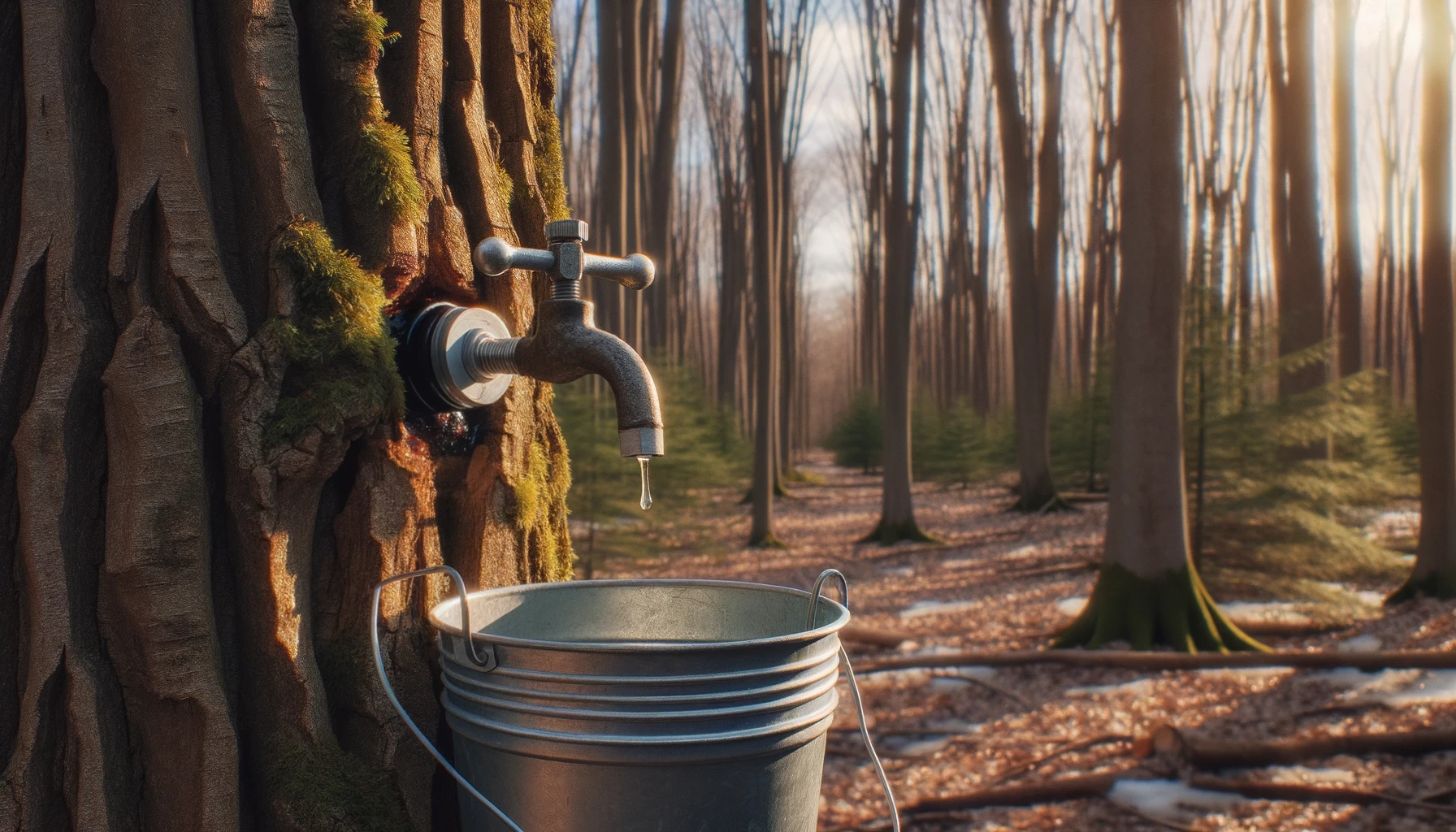 tapping maple trees