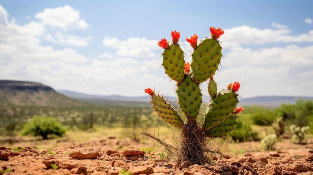 wild prickly pear cactus